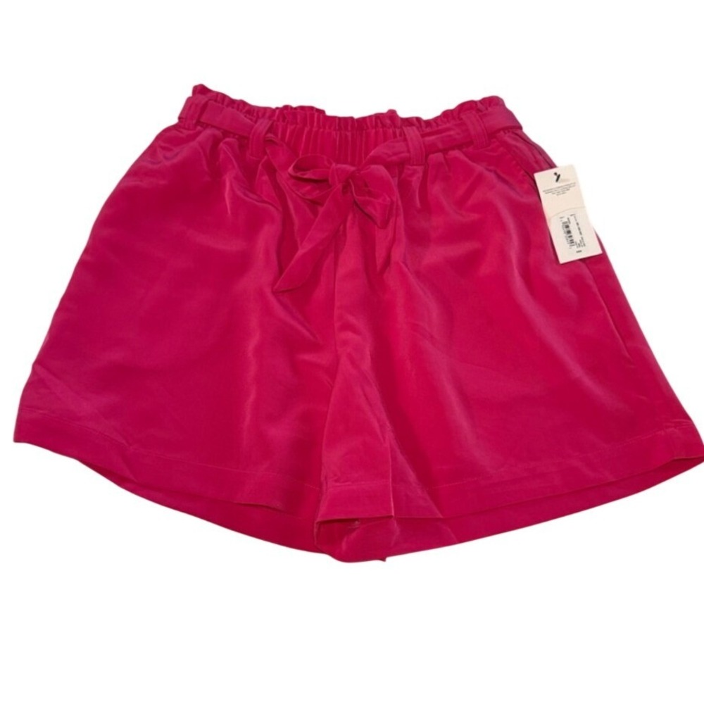 Bold Elements Hot Pink‎ Paperbag Waist Shorts with Tie Belt Small NEW
